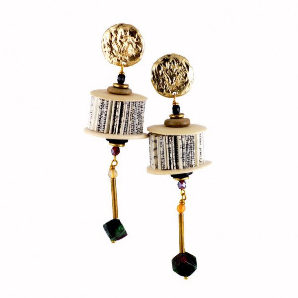 CRIZU_FOLDED_BOOKS_PAPER_EARRING_DESIGN_HAND_MADE_ITALY_FANNY